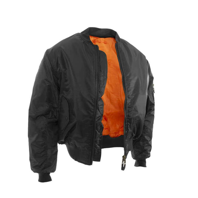 Тактическая двусторонняя куртка бомбер Mil-Tec ma1 Black 10403002 размер 3XL - изображение 1