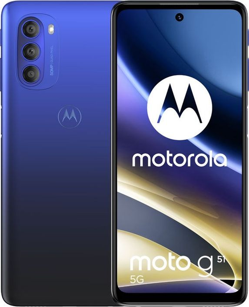 Мобільний телефон Motorola Moto G51 4/64GB Indigo Blue (PAS80005PL) - зображення 1