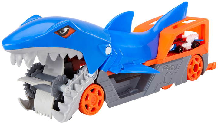 Zestaw do gry Hot Wheels Transporter Truck Shark Mouth (GVG36) - obraz 6