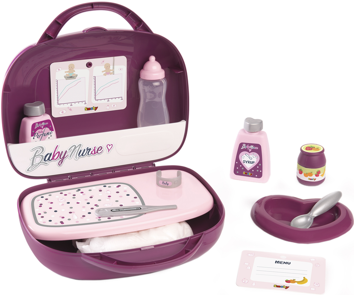Etui Smoby Toys Baby Nurse Provence z akcesoriami do karmienia i pielęgnacji (7600220341) - obraz 1