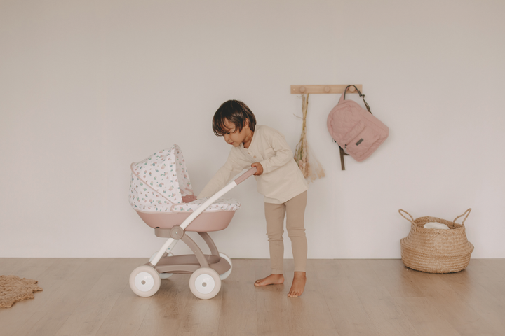 Коляска Smoby Baby Nurse Модерн Люлька з кошиком Рожева пудра (254118) (3032162541180) - зображення 7