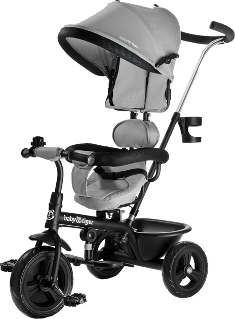 Rowerek trójkołowy Baby Tiger Fly Grey (BTRFLYGRY00000) - obraz 4
