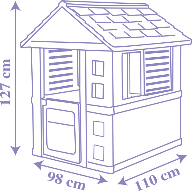 Dom Smoby Kraina Lodu 98 x 110 x 127 cm (7600810719) - obraz 2