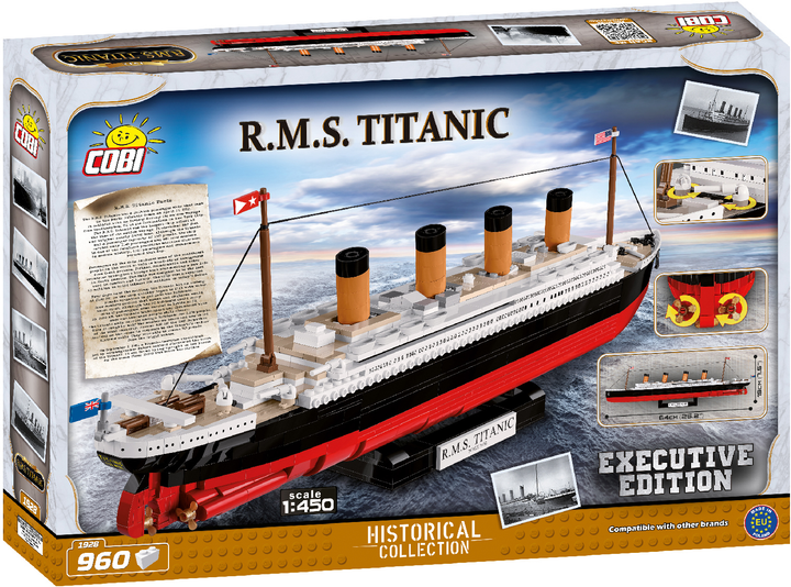 Klocki konstrukcyjne Cobi Titanic 1:450 960 elementów (COBI-1928) - obraz 2