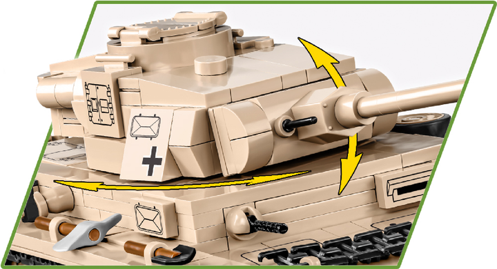 Klocki konstrukcyjne Cobi II Wojna Światowa Czołg Panzer III 780 elementów (COBI-2562) - obraz 4
