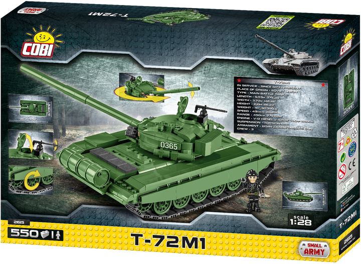 Klocki konstrukcyjne COBI Czołg T-72M1 550 elementów (COBI-2615) (5902251026158) - obraz 2