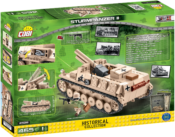 Klocki konstrukcyjne Cobi AHS Sturmpanzer II Bison 465 elementów (COBI-2528) - obraz 15