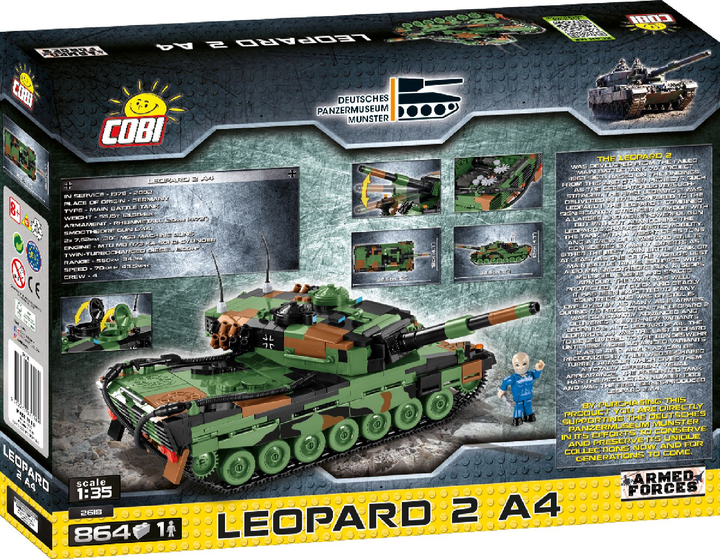 Klocki konstrukcyjne Cobi Czołg Leopard 2 864 elementy (COBI-2618) - obraz 2