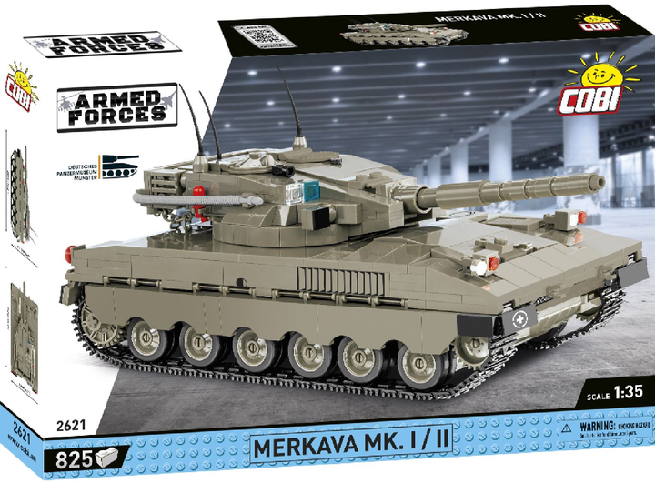 Klocki konstrukcyjne Cobi Czołg Merkava Mk 1 825 elementów (COBI-2621) - obraz 1
