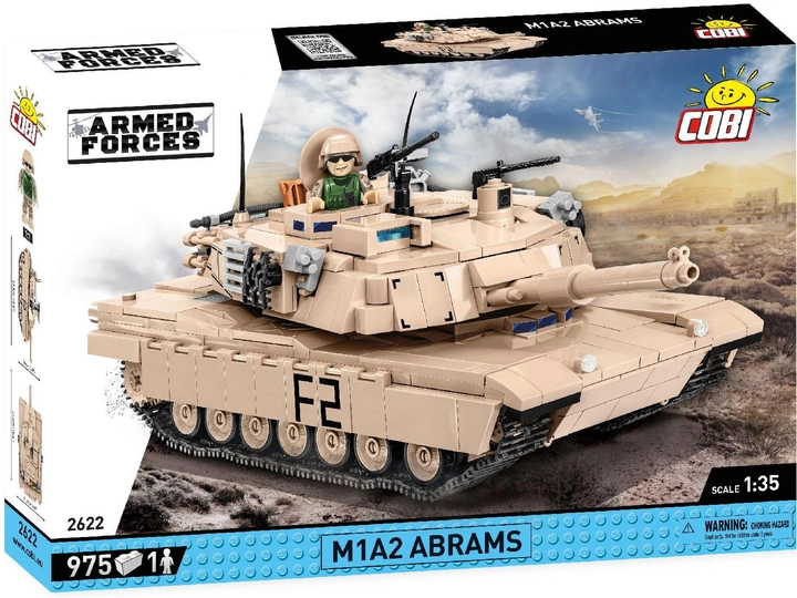 Klocki konstrukcyjne Cobi Czołg M1A2 Abrams 975 elementów (COBI-2622) - obraz 1