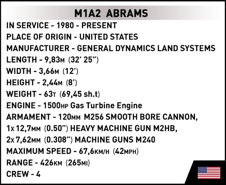 Конструктор Cobi Танк M1A2 Абрамс 975 деталей (COBI-2622) - зображення 11