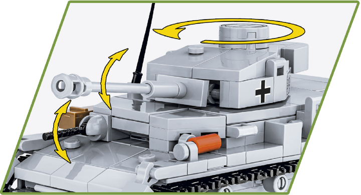 Klocki konstrukcyjne Cobi II Wojna Światowa Czołg Panzer IV 390 elementów (COBI-2714) - obraz 7