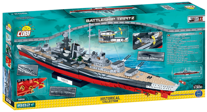 Конструктор Cobi World Of Ships Лінкор Тірпіц 1959 деталей (COBI-4809) (5902251048099) - зображення 2