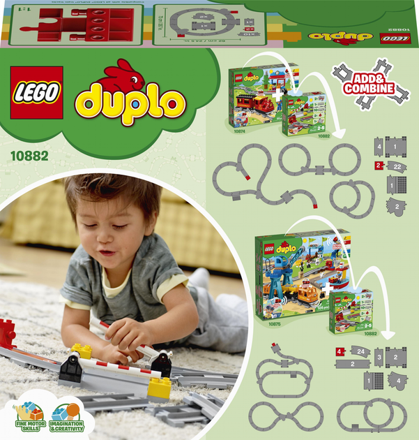 Zestaw klocków LEGO DUPLO Tory kolejowe 23 elementy (10882) - obraz 7