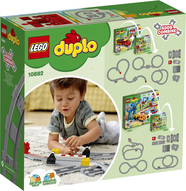 Zestaw klocków LEGO DUPLO Tory kolejowe 23 elementy (10882) - obraz 8