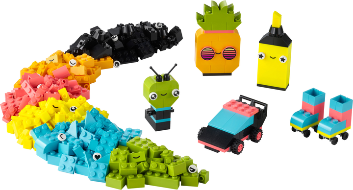 Zestaw klocków LEGO Classic Kreatywna zabawa neonowymi kolorami 333 elementy (11027) - obraz 2