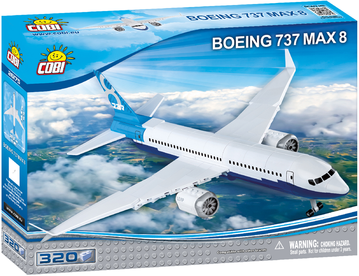 Конструктор COBI Літак Boeing 737 Max 8 320 деталей (COBI-26175) (5902251261757) - зображення 1