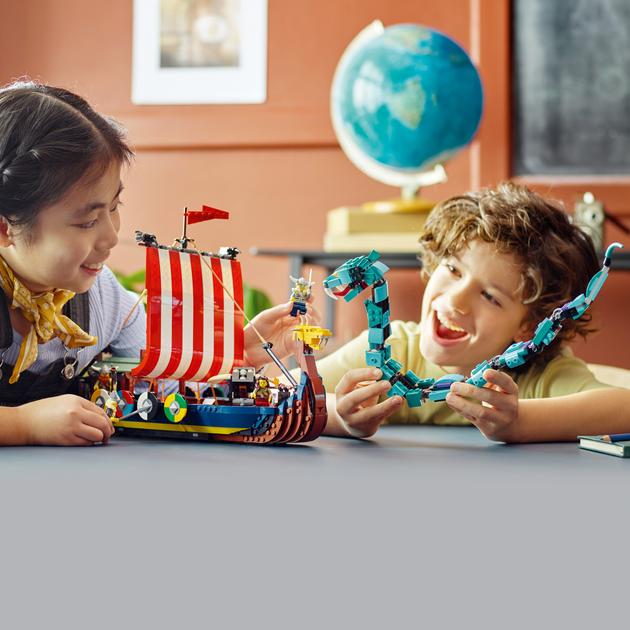 Конструктор LEGO Creator Корабель вікінгів і Мідгардський змій 1192 деталей (31132) - зображення 3