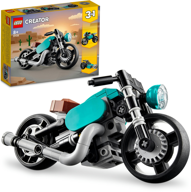 Конструктор LEGO Creator Вінтажний мотоцикл 128 деталей (31135) - зображення 9
