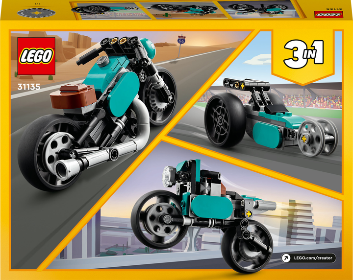Конструктор LEGO Creator Вінтажний мотоцикл 128 деталей (31135) - зображення 10
