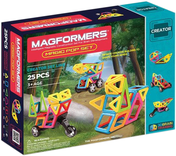 Klocki magnetyczne Magformers Magic Pop Set 25 elementów (703005) (8809134368107) - obraz 1