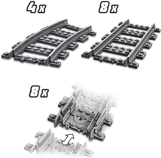 Zestaw klocków LEGO City Tory 20 elementów (60205) - obraz 6