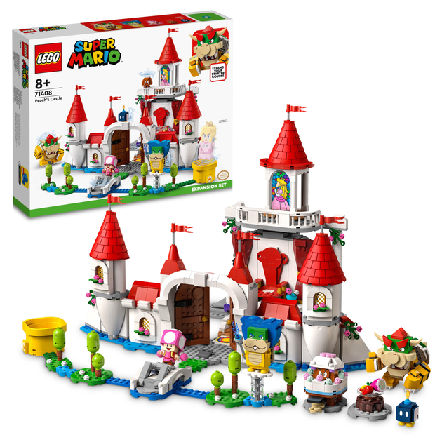 Zestaw klocków LEGO Super Mario Zestaw rozszerzający "Zamek Peach" 1216 elementów (71408) - obraz 2