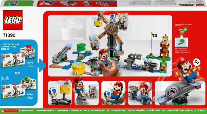 Zestaw klocków LEGO Super Mario Zestaw dodatkowy Walka z Reznorami 862 elementy (71390) - obraz 19
