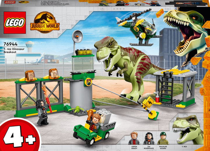 Zestaw klocków LEGO Jurassic World Ucieczka tyranozaura 140 elementów (76944) - obraz 1