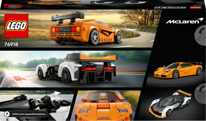 Конструктор LEGO Speed Champions McLaren Solus GT і McLaren F1 LM 581 деталь (76918) - зображення 10