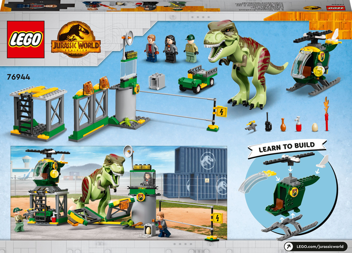 Zestaw klocków LEGO Jurassic World Ucieczka tyranozaura 140 elementów (76944) - obraz 10