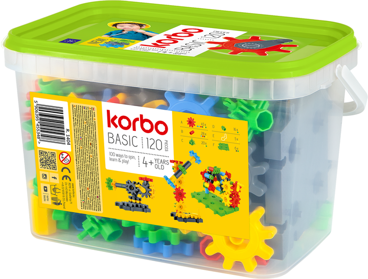 Набір для творчого конструювання Korbo Basic 120 деталей (5906395455348) - зображення 1