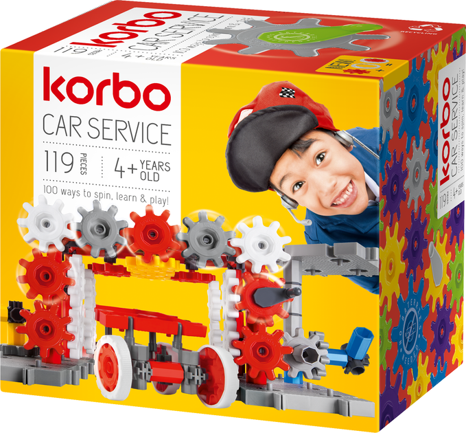 Набір для творчого конструювання Korbo Car service 119 деталей (5906395455317) - зображення 1