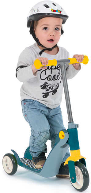 Hulajnoga dziecięca Smoby Toys trójkołowa 2w1 Szara (7600750612) - obraz 7