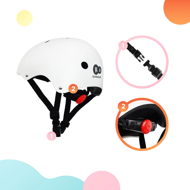 Dziecięcy kask ochronny Kinderkraft Safety Biały (KASAFE00WHT0000) - obraz 16