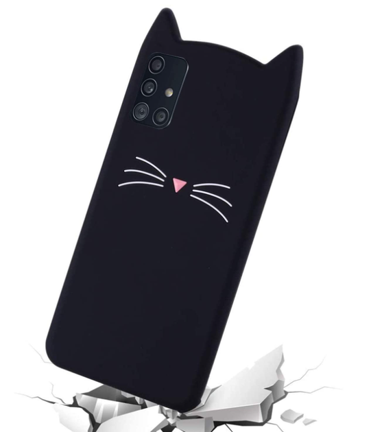 3D Чехол для Samsung GalaxyA71 (SM-A715FZ) Котик с ушками и усиками - Фото 5 3D Чехол для Samsung GalaxyA71 (SM-A715FZ) Котик с ушками и усиками - изображение 5