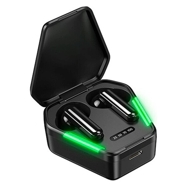 Ігрові навушники бездротові гарнітура Bluetooth з мікрофоном Remax TWS-30 |BT5.3, 40/320mAh, 5h, LED| black - зображення 2