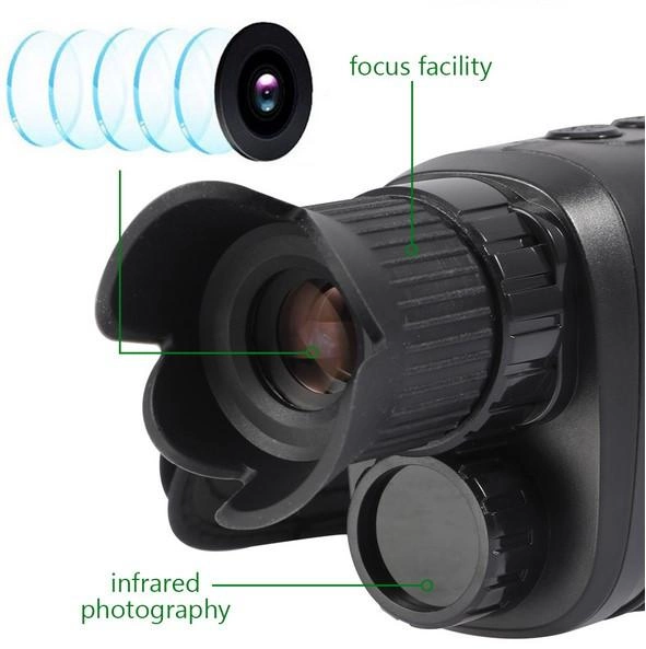 Монокуляр нічного бачення 300 м Екран 3800 mAh Відеокамера 1080P 5xZoom SDcard - зображення 2