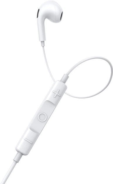 Навушники Baseus Encok 3.5 мм lateral in-ear Wired Earphone H17 White (NGCR020002) - Фото 4 Навушники Baseus Encok 3.5 мм lateral in-ear Wired Earphone H17 White (NGCR020002) - зображення 4