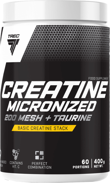 Креатин мікронізований Trec Nutrition Creatine Micronized 200 Mesh + Taurine 400 г (5902114017811) - зображення 1