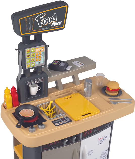 Інтерактивний ресторан Smoby Toys 2 в 1 Бургер Хаус 29 аксесуарів (310910) (3032163109105) - зображення 4