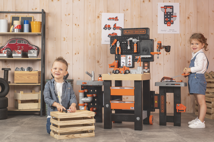 Zestaw do gry Smoby Black+Decker Black+Decker Mega Masterskaya 3 w 1 100 akcesoriów (360726) (3032163607267) - obraz 7