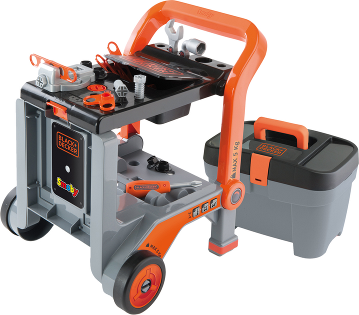 Zestaw do gry Smoby Toys Black+Decker Mobilny warsztat 3 w 1 z pudełkiem i akcesoriami (360202) (3032163602026) - obraz 1