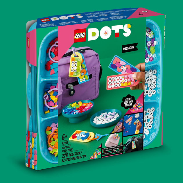 Конструктор LEGO DOTS Великий набір бирок для сумок: написи 228 деталей (41949) - зображення 4