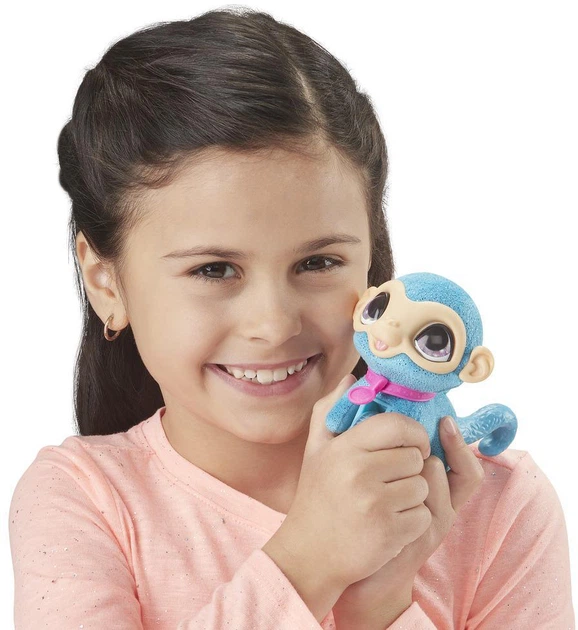 Іграшка Hasbro Furreal Friends Маленький вихованець на повідці Мавпочка блакитна (E3503_E4777) (5010993601585) - зображення 4