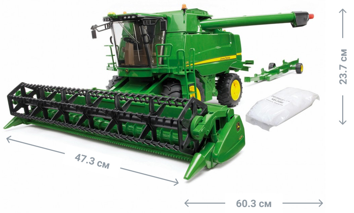 Kombajn zbożowy Bruder John Deere Combine Harvester T670i (02132) - obraz 12