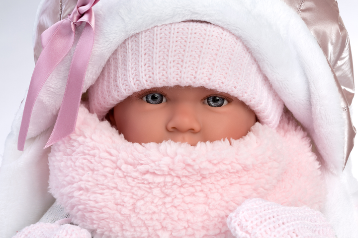 Лялька Llorens Mimi con capazo portabebé 42 см (8426265740048) - зображення 5