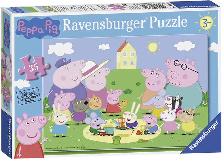 Puzzle Ravensburger Świnka Peppa na spacerze 35 elementów (08632) - obraz 1