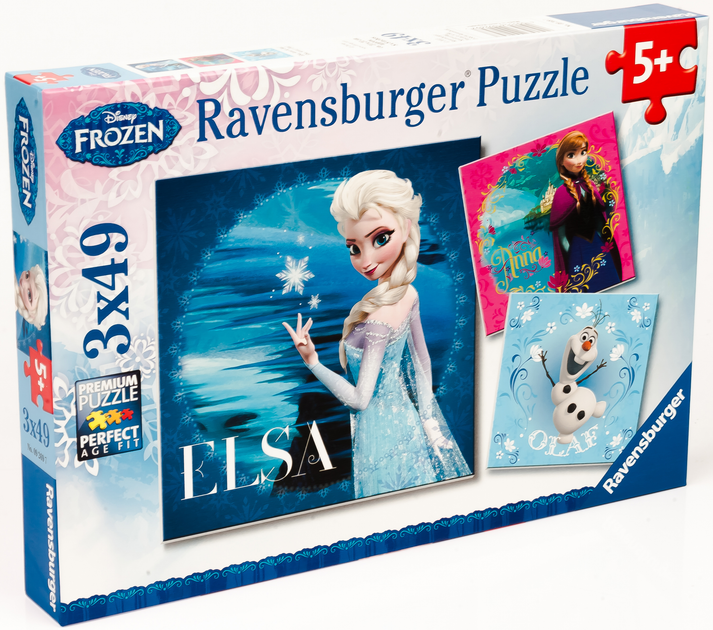 Пазл-3х49 Ravensburger Дісней Ельза, Анна і Олаф (09269R) - зображення 2