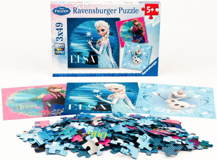 Пазл-3х49 Ravensburger Дісней Ельза, Анна і Олаф (09269R) - зображення 3
